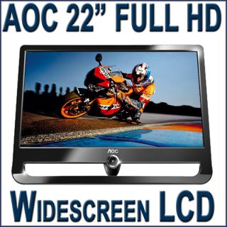 AOC F22S 22 inch Full HD Widescreen LCD Monitor Black
