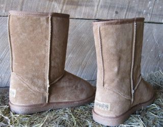  Fleece Chestnut Pull on Boots Apres by LAMO Sizes 6 7 8 9 10