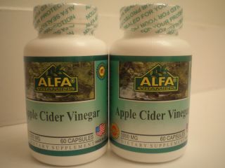 60 120 CAPSULES Apple Cider Vinegar 1000 mg 2 CAPS Weight Loss FAT 