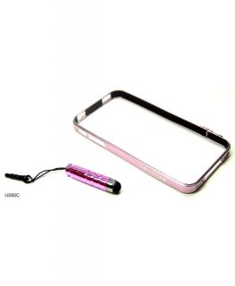   Alloy Hard Metal Bumper Case Stylus for Apple iPhone 4S 4 U595C