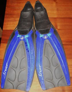   Set of Body Glove Snap Size 8 9 Scuba Diving Fins Blue and Gray