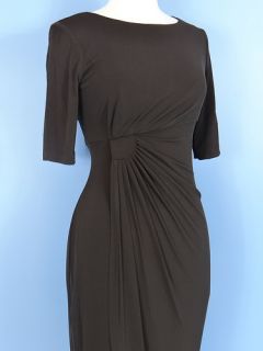 New Connected Apparel 3 4 Sleeve Stretch Jersey Sheath Dress Knee 