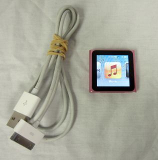   on an apple ipod nano 6th generation pink 8gb touch screen 8 gb 
