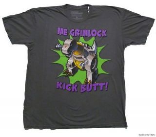   Autobot Me Grimlock Kick butt Officially Licensed Adult Shirt S 2XL