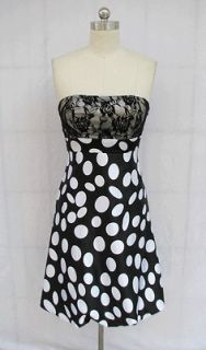bl162up black white lace padded strapless dress xxl