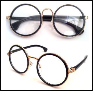 Vintage EYEGLASSES Round spectacle frames eyewear glasses 96302B GOLD 