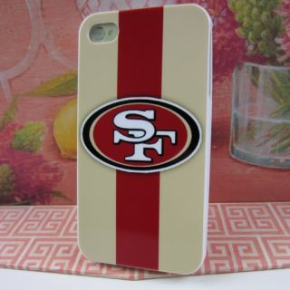 Apple iPhone 4 4S 4G San Francisco 49ers Stirpe Rubber Skin Case Phone 