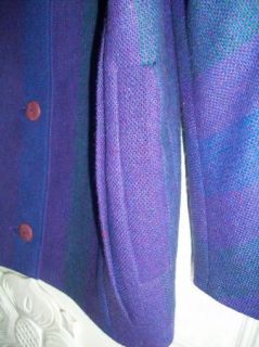 Triona Design Ardara Co Donegal Ireland Wool Purple Jacket Small