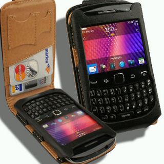 Leather Case for Blackberry Curve 9350 9360 9370 Verizon AT&T A Flip 