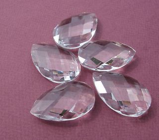 New 2 5 Clear Almond Crystal Droplets for Chandeliers Lighting 
