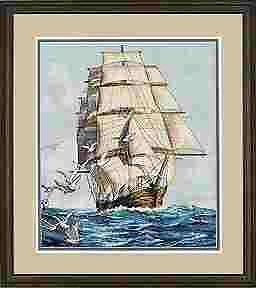 Newly listed Counted Cross Stitch Kit CLIPPER SHIP VOYAGE