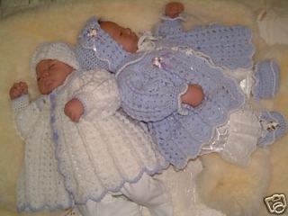 crochet pattern cuddl y reborn baby twins matinee set time