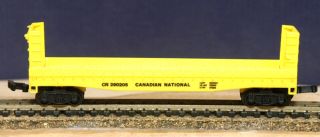 aurora postage stamp train canadian national bulkhead flat car all