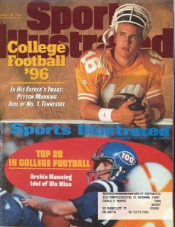   Illustrated TENNESSEE VOLS PEYTON MANNING Archie MANNING NCAA Preview