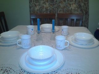 Arcopal Dinnerware Set DUCK Family service for 4 16 pieces plate bowl 