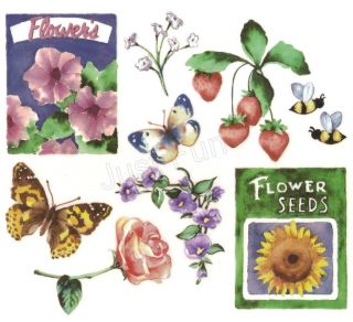 Flowers/Seeds/​Berries & Bugs Instant Stencil ~ Tatouage