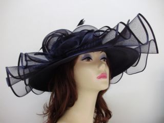derby ladies dress church dress hats designer black hat one