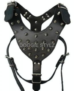 leather dog harness pulling cane corso bully k9 black time
