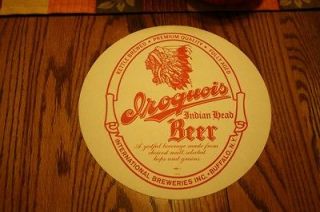 Iroquois Indian Head Beer Tray Coaster   LinerUnused Buffalo NY