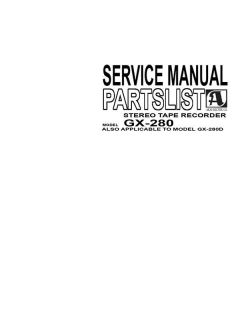 AKAI Repair Service Manual GX 280 gx280 Gx280D Gx 280D Paper