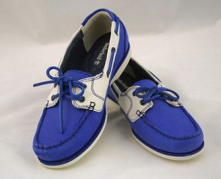 NIB Timberland Womens Classic 2 EYE Leather & Fabric Boat shoes 
