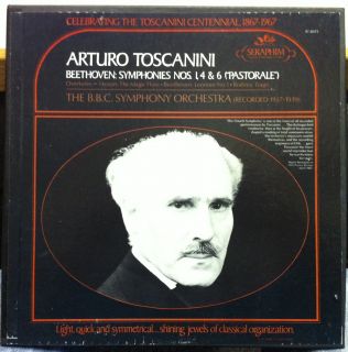 ARTURO TOSCANINI beethoven symphonies 1, 4 & 6 pastorale 3 LP Mint  IC 