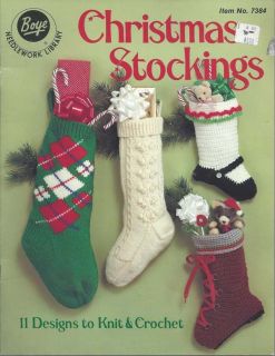 Knit Crochet Christmas Pattern Booklet Christmas Stockings
