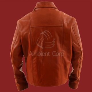 Inceptions Arthurs Replica Genuine Cow Hide Tan Brown Leather Jacket 