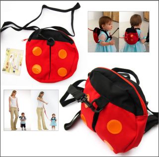 Baby Toddler Safety Harness Backpack Strap Walker Reins Ladybug Bat 