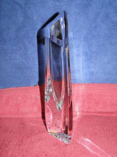 Baccarat Crystal Glass 3 Sided Rose Vase 12 3 4