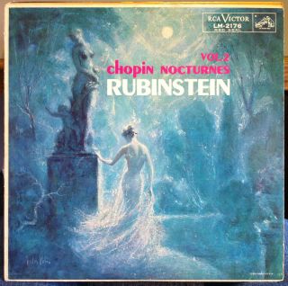 ARTUR RUBINSTEIN chopin nocturnes volume ii LP VG+ LM 2176 SD USA 1958 
