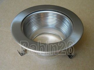 inch Recessed Can Light Trim Baffle 120V Steel Silver