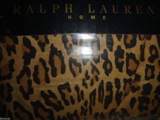 New Ralph Lauren *ARAGON* TWIN FLAT SHEET NIP Leopard Animal Print 