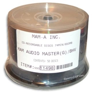 50 Pak Mitsui Gold Archival Audio Master 74min CDRS