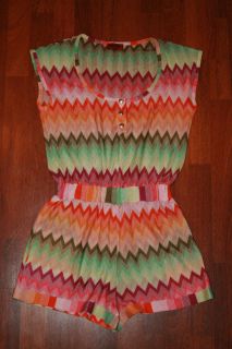 Missoni Mare Balaton Zigzag Crochet Knit Playsuit Size IT40