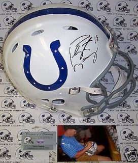 PEYTON MANNING HAND SIGNED COLTS REVOLUTION AUTHENTIC FULL SIZE HELMET