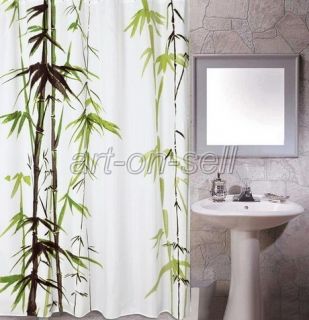 Bamboo Green New Design Bathroom Fabric Shower Curtain  