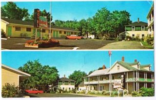 Bar Harbor Maine Postcard Higgins Holiday Motel Near Bluenose Ferry 