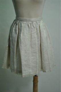 Lorick Bara Skirt NWT sz 6 Shimmer Off White 304