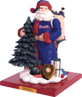 Atlanta Braves MLB Classic Santa Figurine New 8