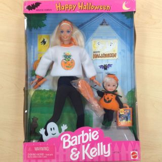 NEW Special Edition 1996 HAPPY HALLOWEEN BARBIE & KELLY Dolls Gift Set