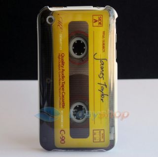 Audio Cassette Magnetic Tape Hard Case Cover for Apple iPhone 3G 3GS 