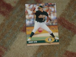 Barry Zito As Signed 2003 Donruss Card