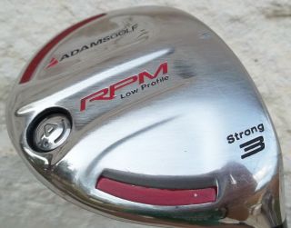 Nice Adams RPM Low Profile Strong 3 Wood Stiff Graphite ProLaunch Blue 