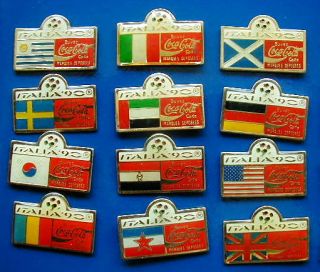 1990 Italy Soccer Football Worldcup Coca Cola Complete Set 24 Teams 