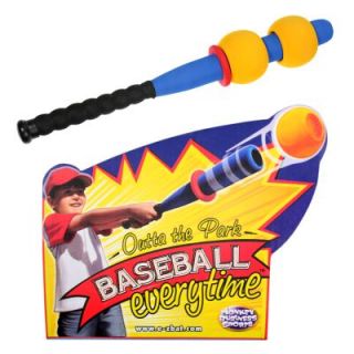 Bat Kids Baseball Bat Foam Ball Launcher Adjustable Backyard Fun 
