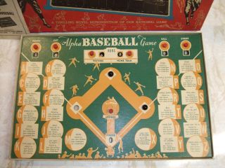 Vintage 1930s Alpha Baseball Board Game Redlich Mfg Co New York RARE 