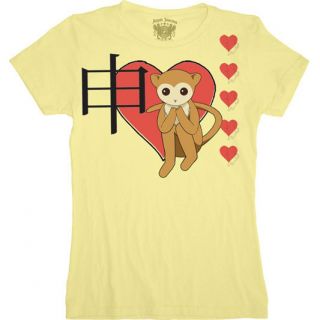 Fruits Basket Heart Monkey Juniors Yellow Anime T Shirt