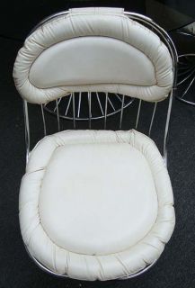 Bassett Mirror Mid Century Modern Platner Era Tulip Chrome 4 Chair 