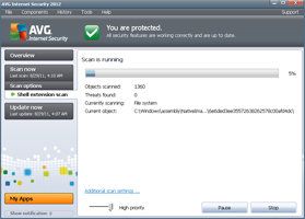 Avg Internet Security 2012 PC Software Anti Virus 4 User 1 Year New 